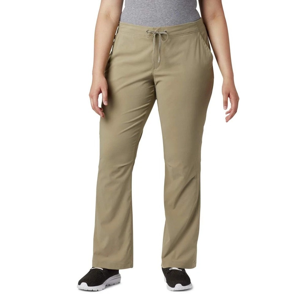 Columbia Women Anytime Outdoor Boot Cut Pant Tusk 22W Omni-Shade